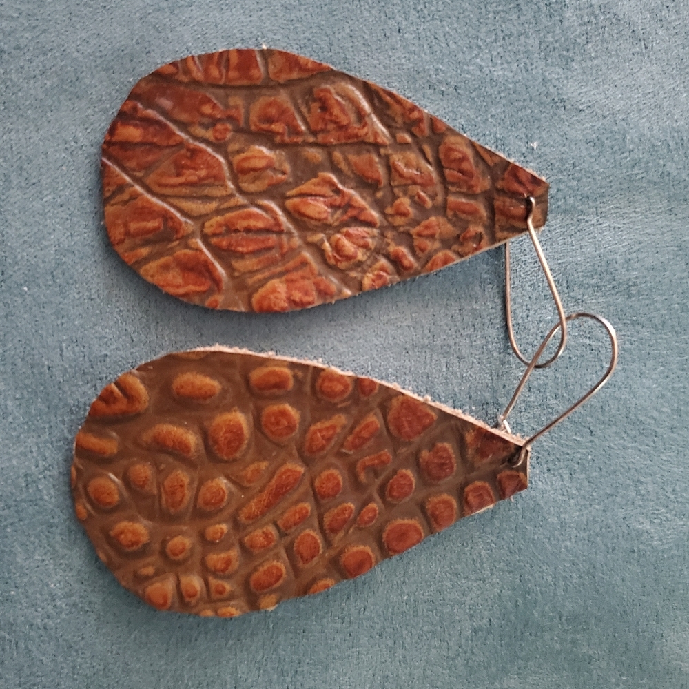 Leather punch earring. Multi style